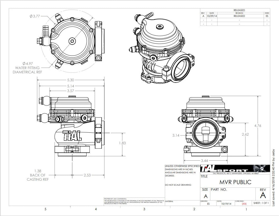 Tial Sport MVR 44mm Wastegate